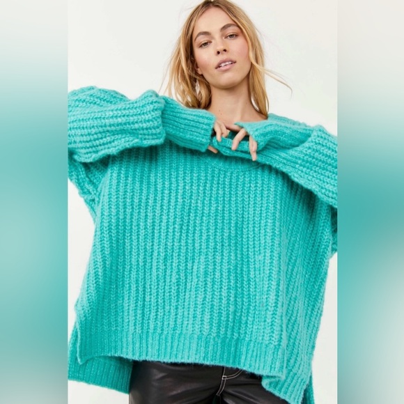 Free People Blue Bell V-Neck Sweater - Picture 3 of 8